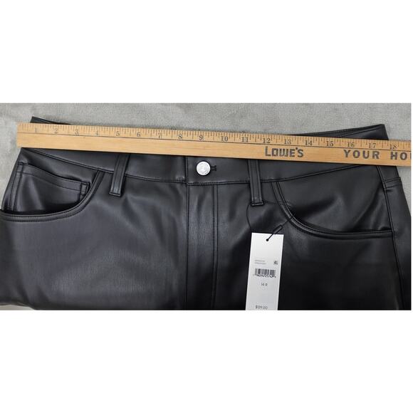 Calvin Klein Jeans Faux Leather 90s Pants Black Beauty - 14 - Picture 8 of 10